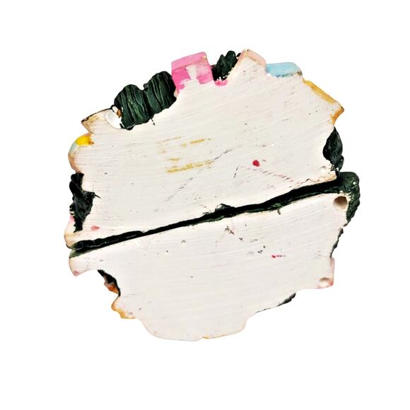 Christmas Tree Santa and Elf Diorama Hinged House Open 3D Vintage Sitter Decor - Picture 6 of 7